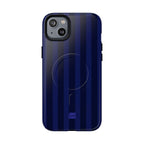 Bold Stripes MagSafe iPhone Case | Navy Blue
