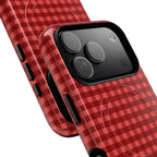 Farm Gingham MagSafe iPhone Case | Red
