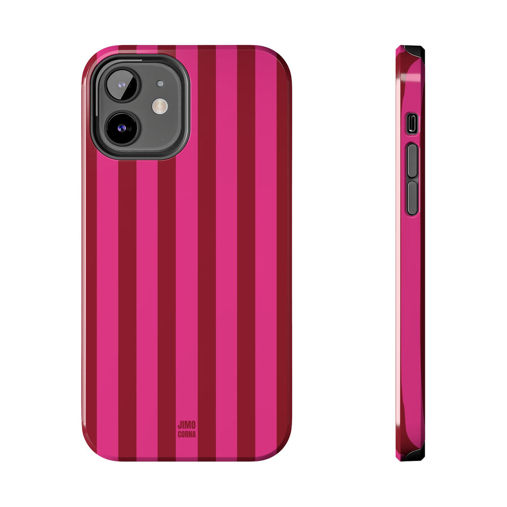 Strawberry Burst Bold Stripes