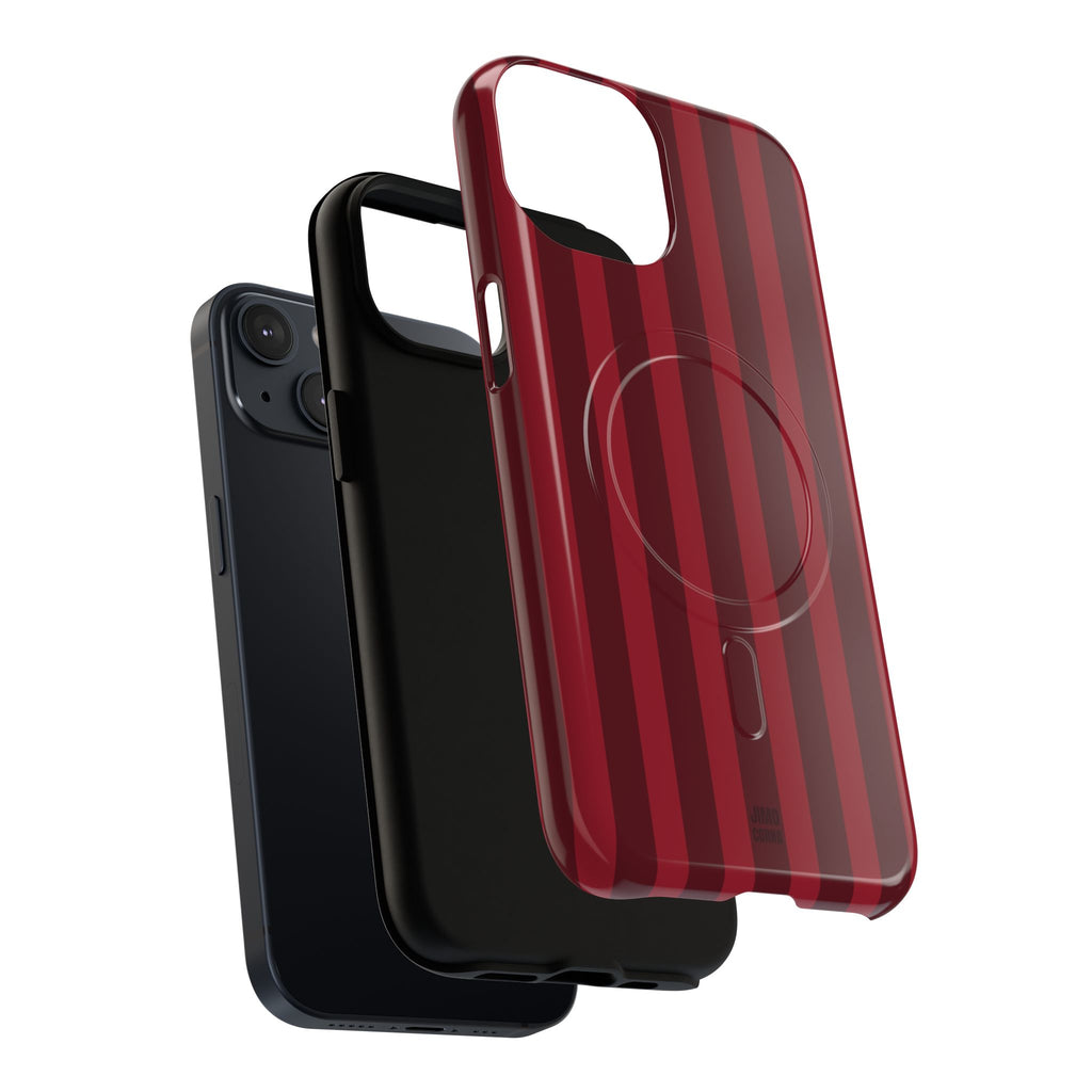 Bold Stripes MagSafe iPhone Case | Cherry