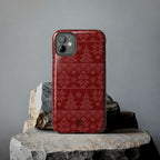 Holiday Knit | Red iPhone Case