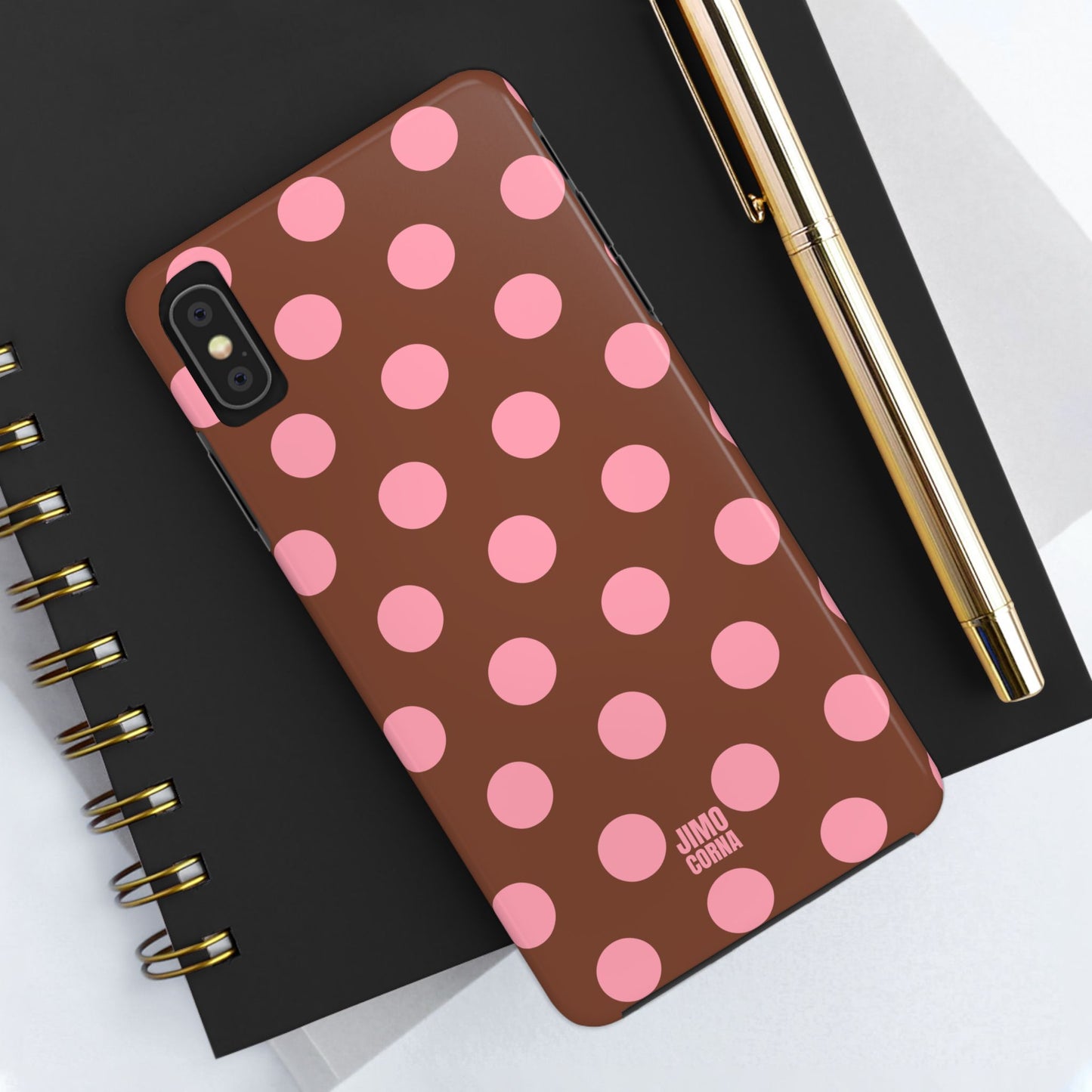 Big Polka Dot | Brown and Pink