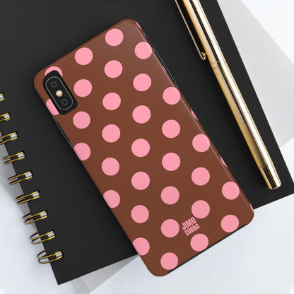 Big Polka Dot | Brown and Pink
