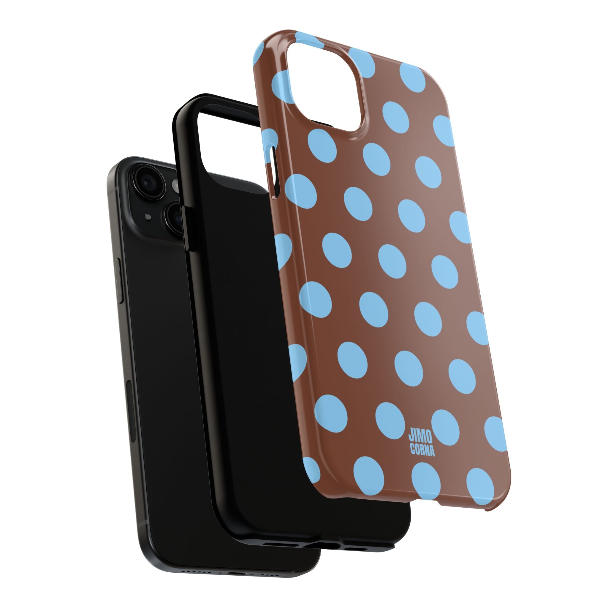 Big Polka Dot | Brown and Blue