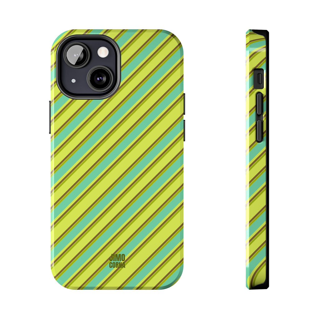Angelina Stripes | Green - iPhone Case