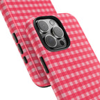 Farm Gingham iPhone Case | Hot Pink