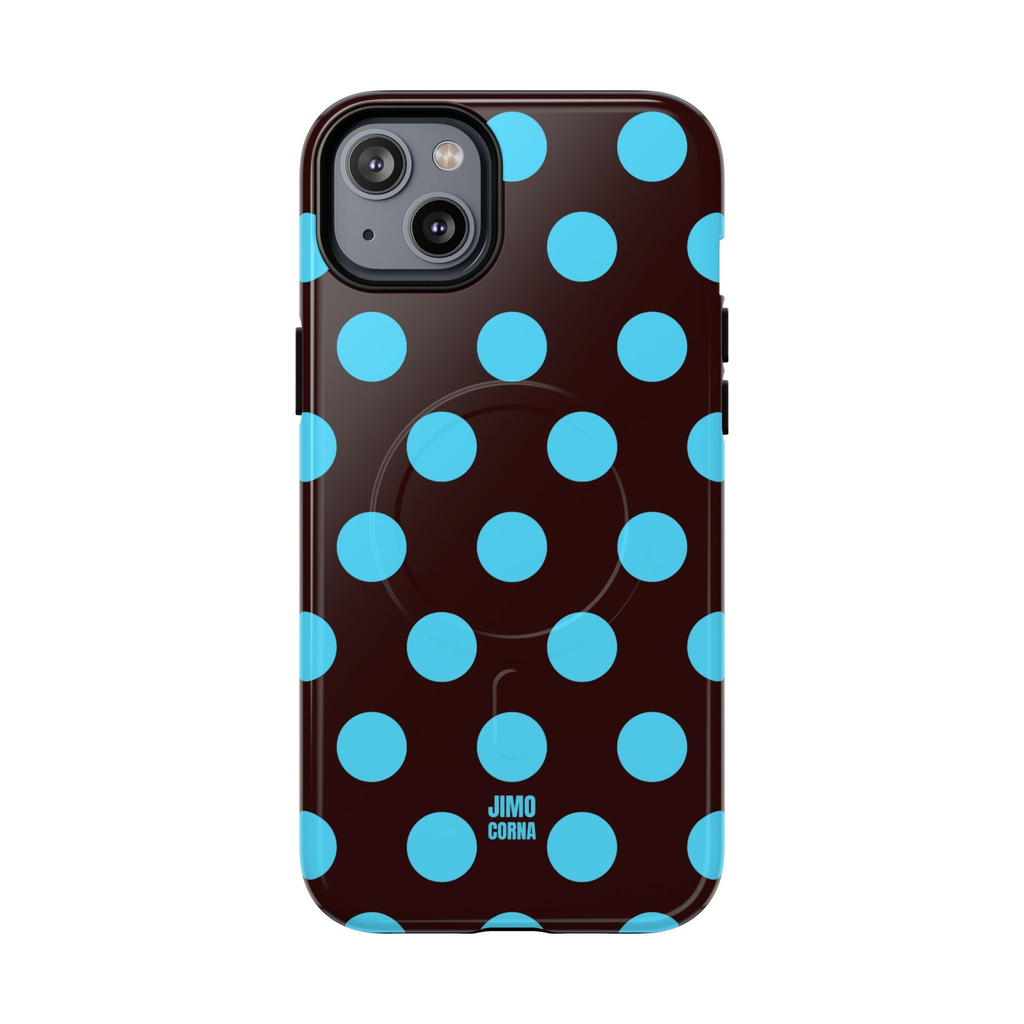 Big Polka Dot | Brown and Blue