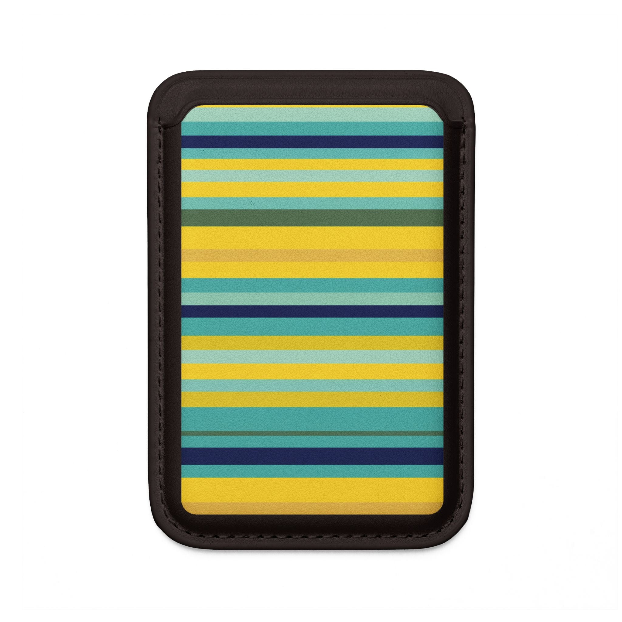 Blue Lemon Stripe Vegan MagSafe Wallet