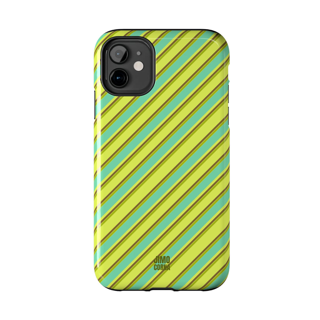 Angelina Stripes | Green - iPhone Case