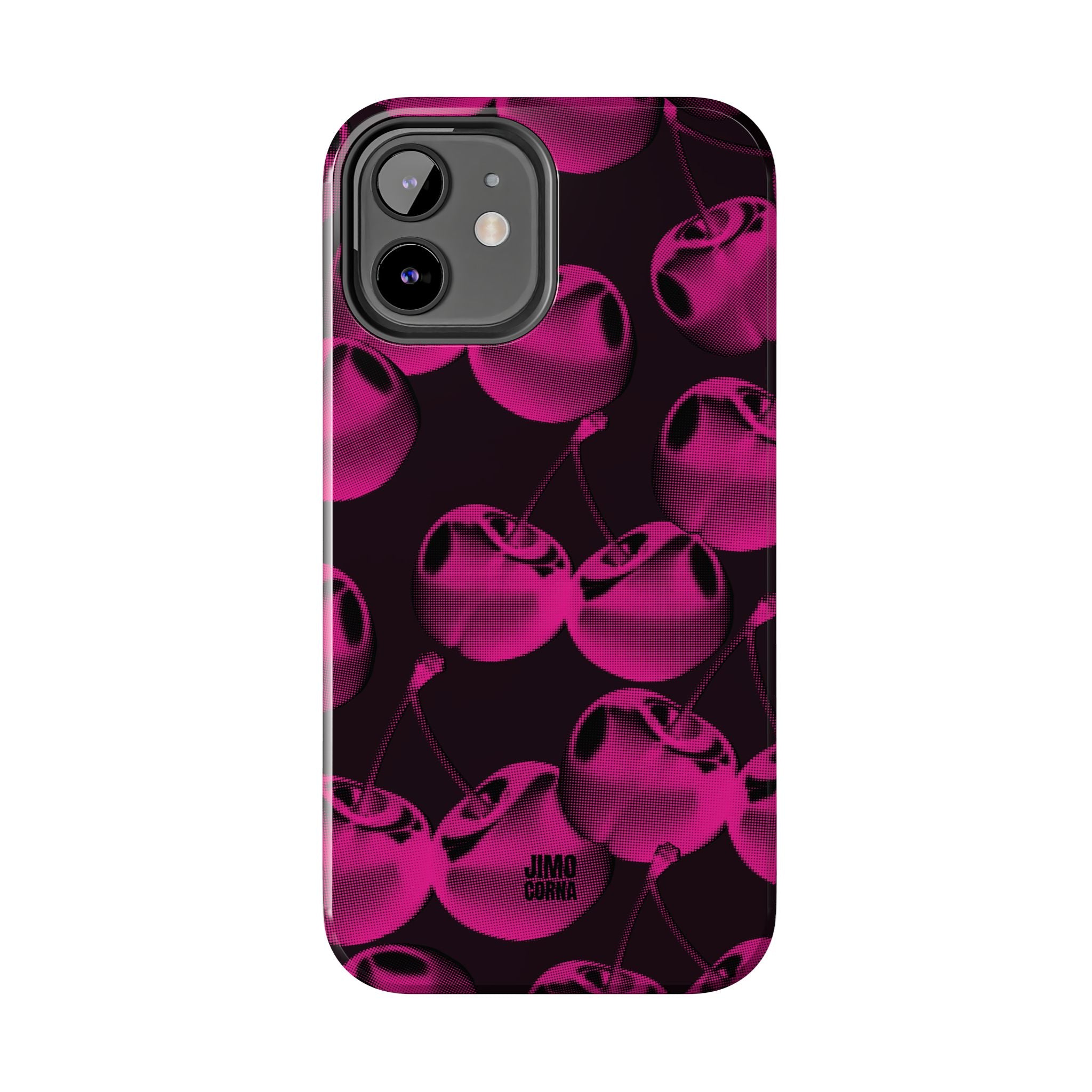 Hot Pink Retro Cherries