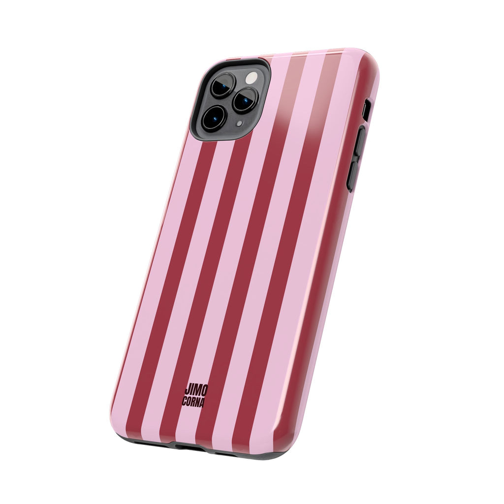 Bold Stripes iPhone Case | Pink and Red