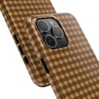 Farm Gingham iPhone Case | Brown