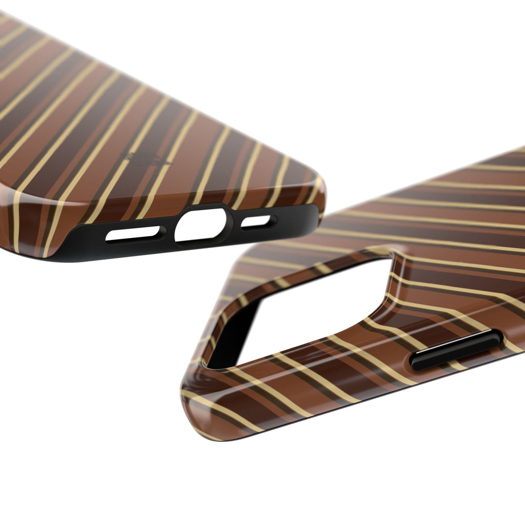 Angelina Stripes | Brown - iPhone Case