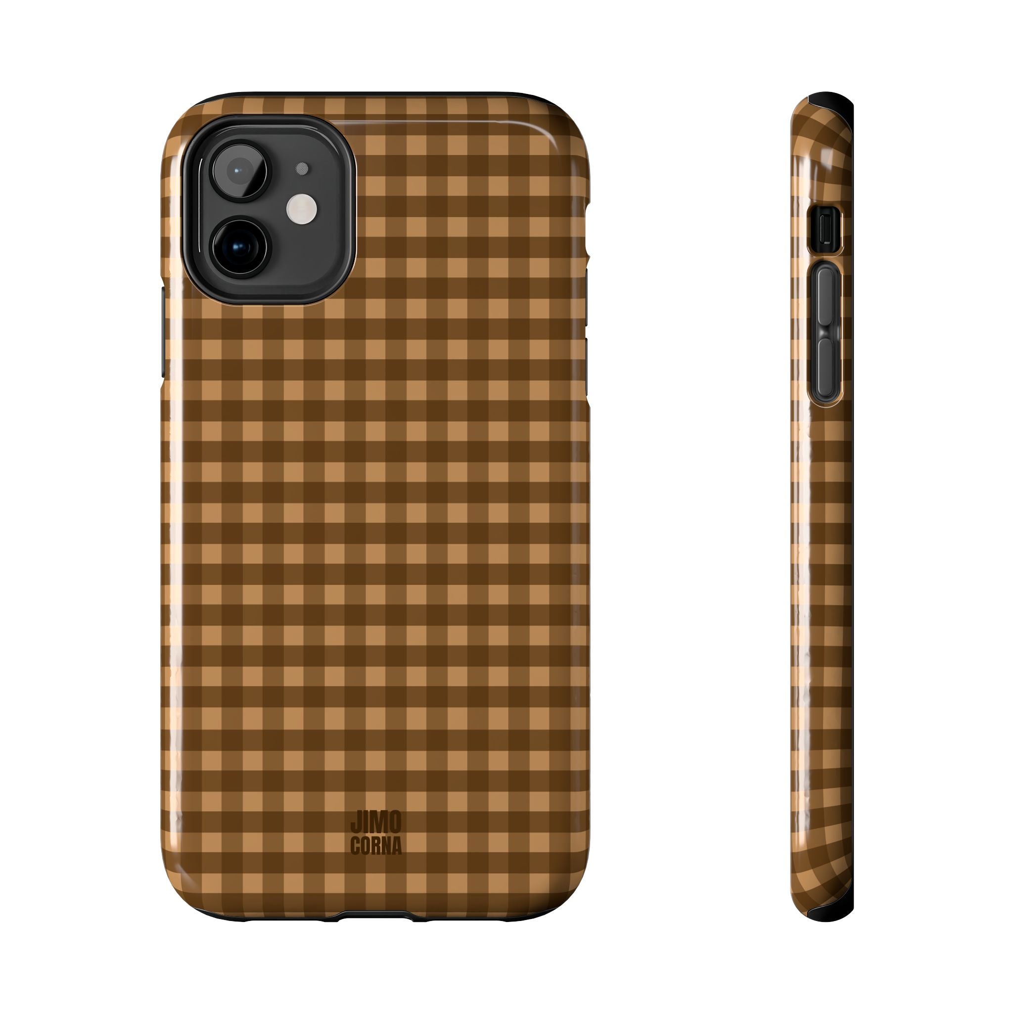 Farm Gingham iPhone Case | Brown