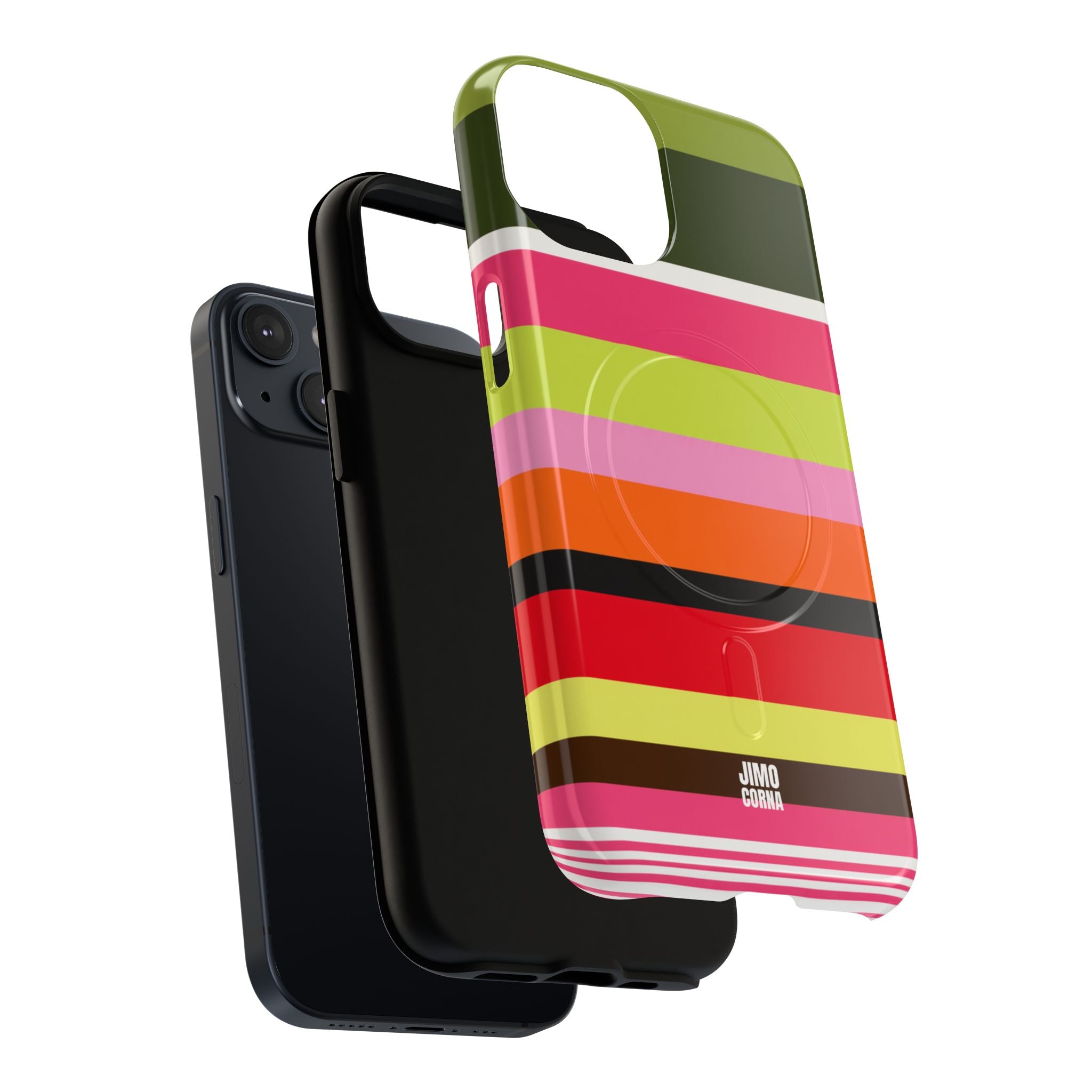 Berry Citrus Stripe MagSafe iPhone Case