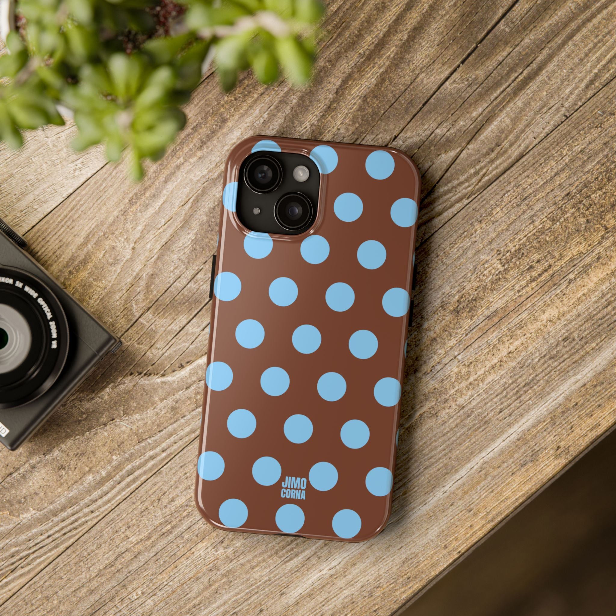 Big Polka Dot | Brown and Blue