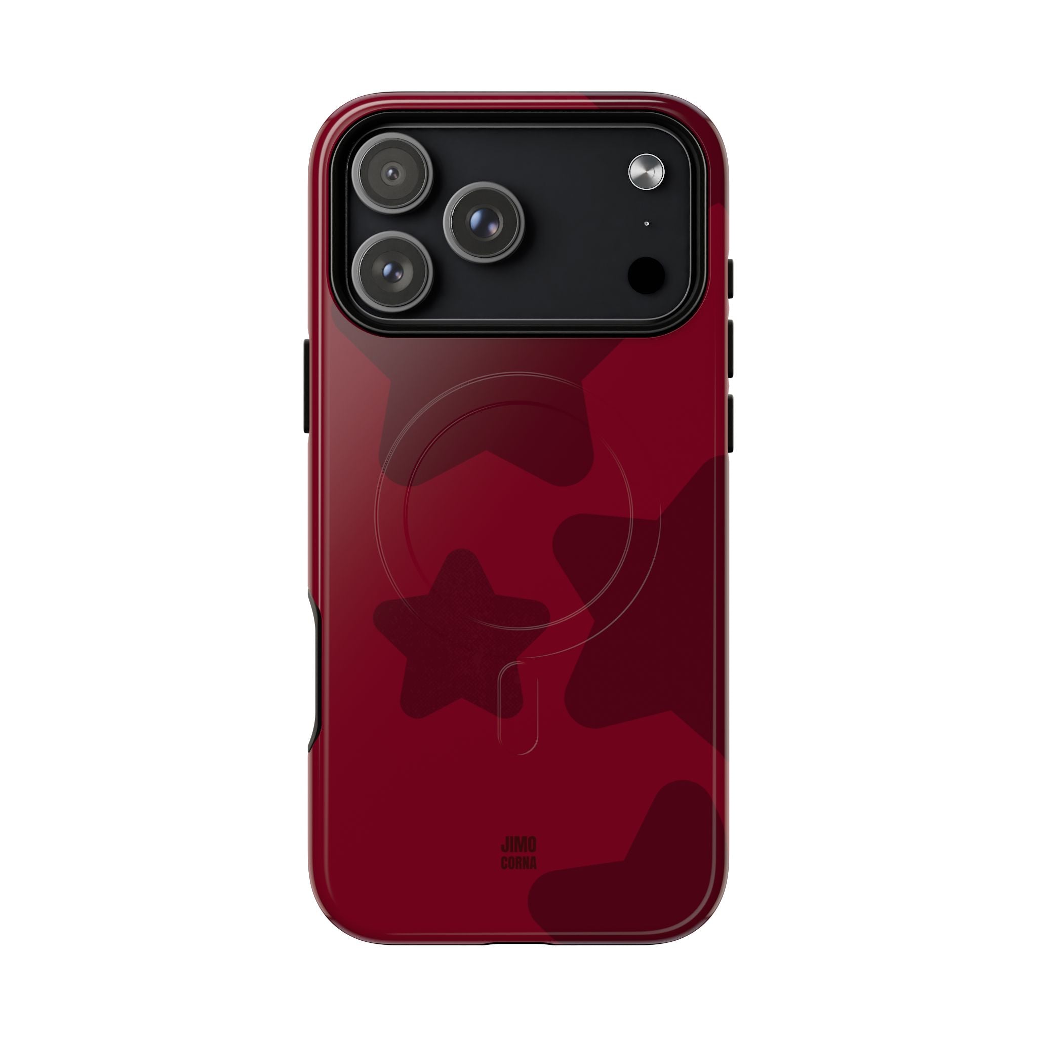Cherry Red Bold Stars