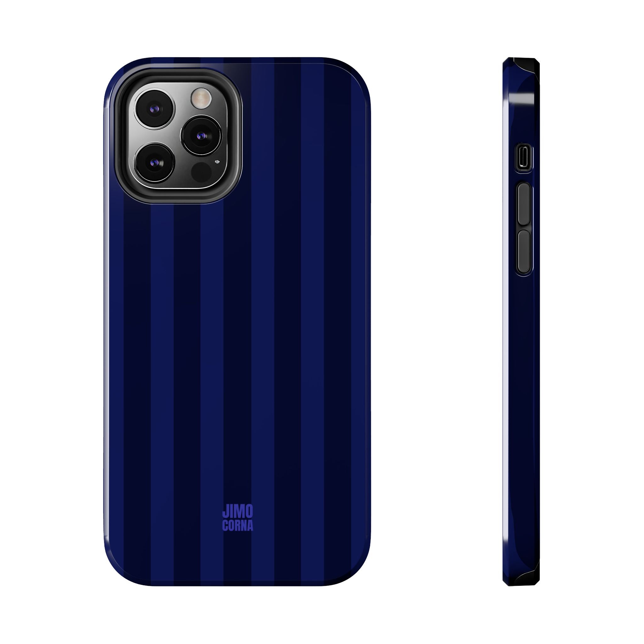 Bold Stripes iPhone Case | Navy Blue