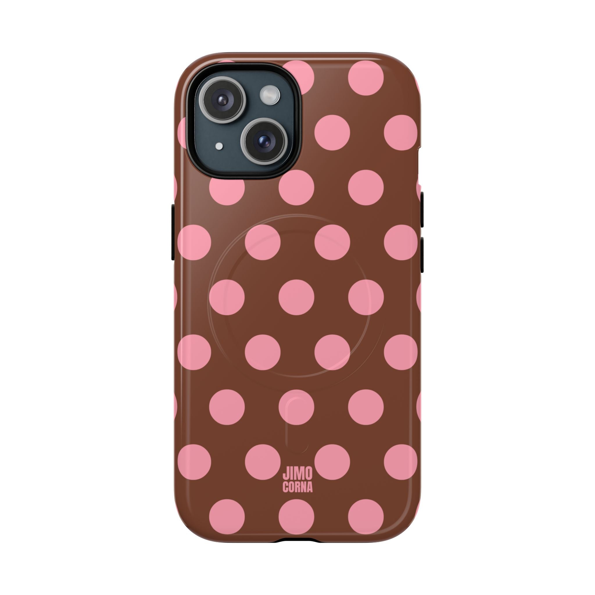 Big Polka Dot | Brown and Pink