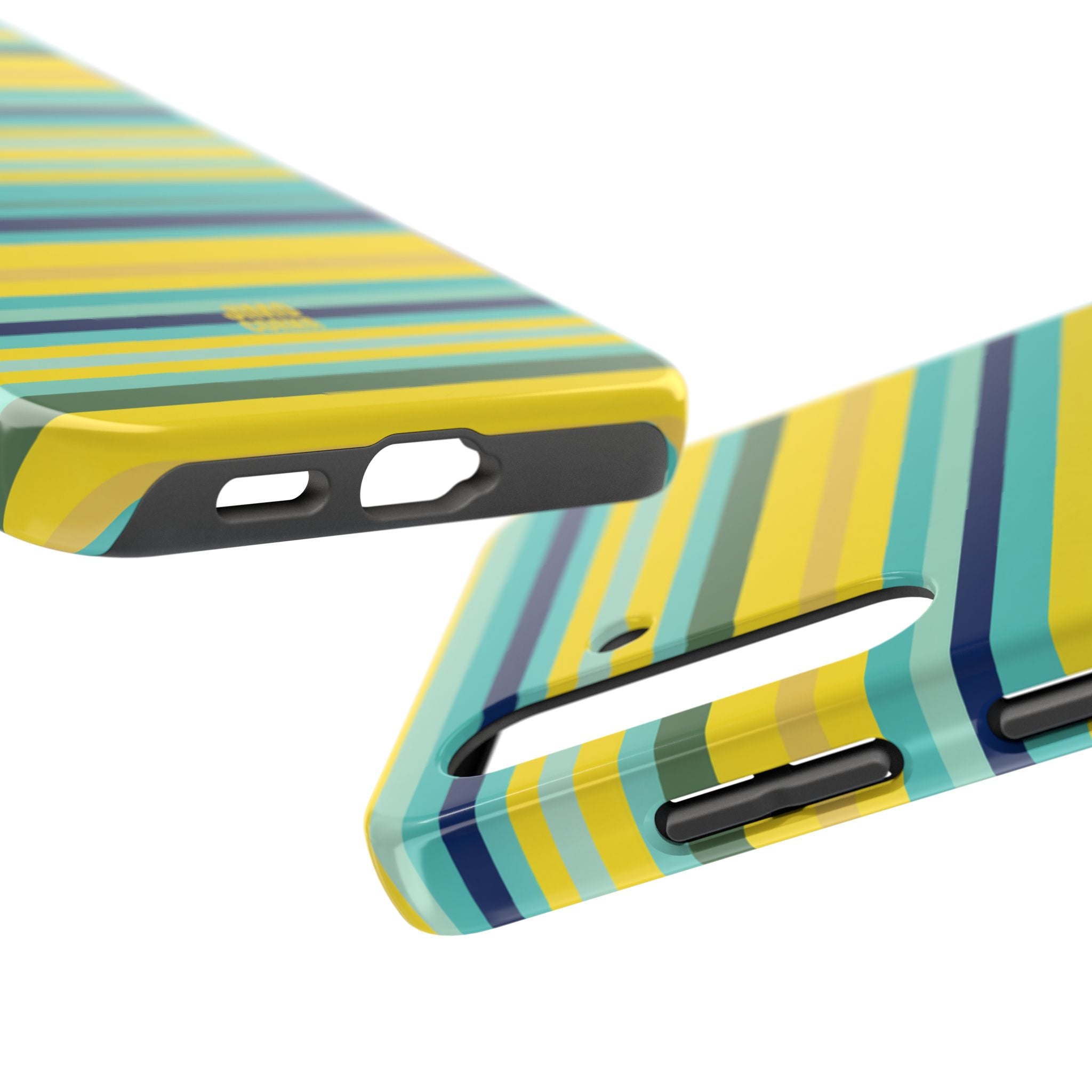 Blue Lemon Stripe Samsung Galaxy Case