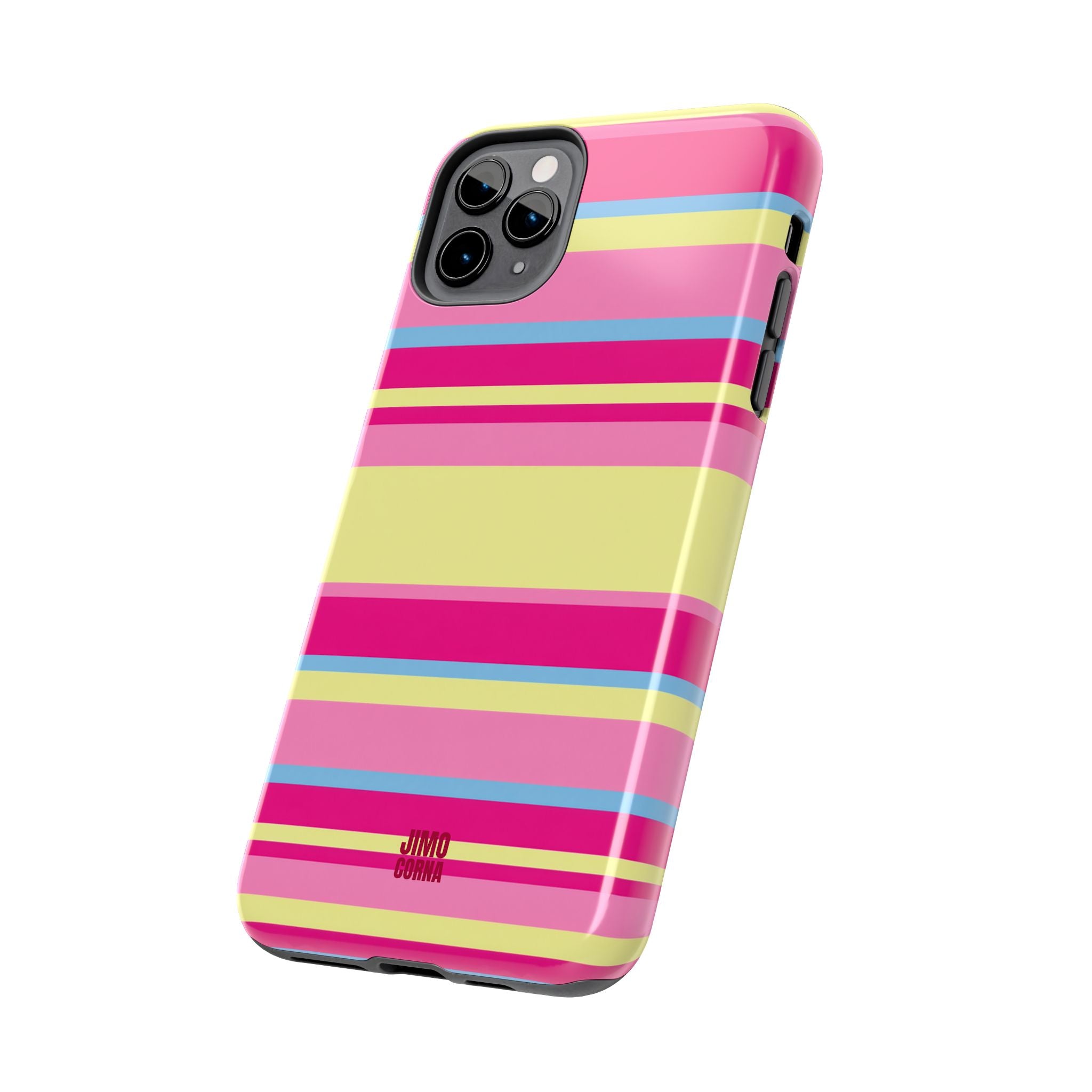 Lemonberry Stripe iPhone Case