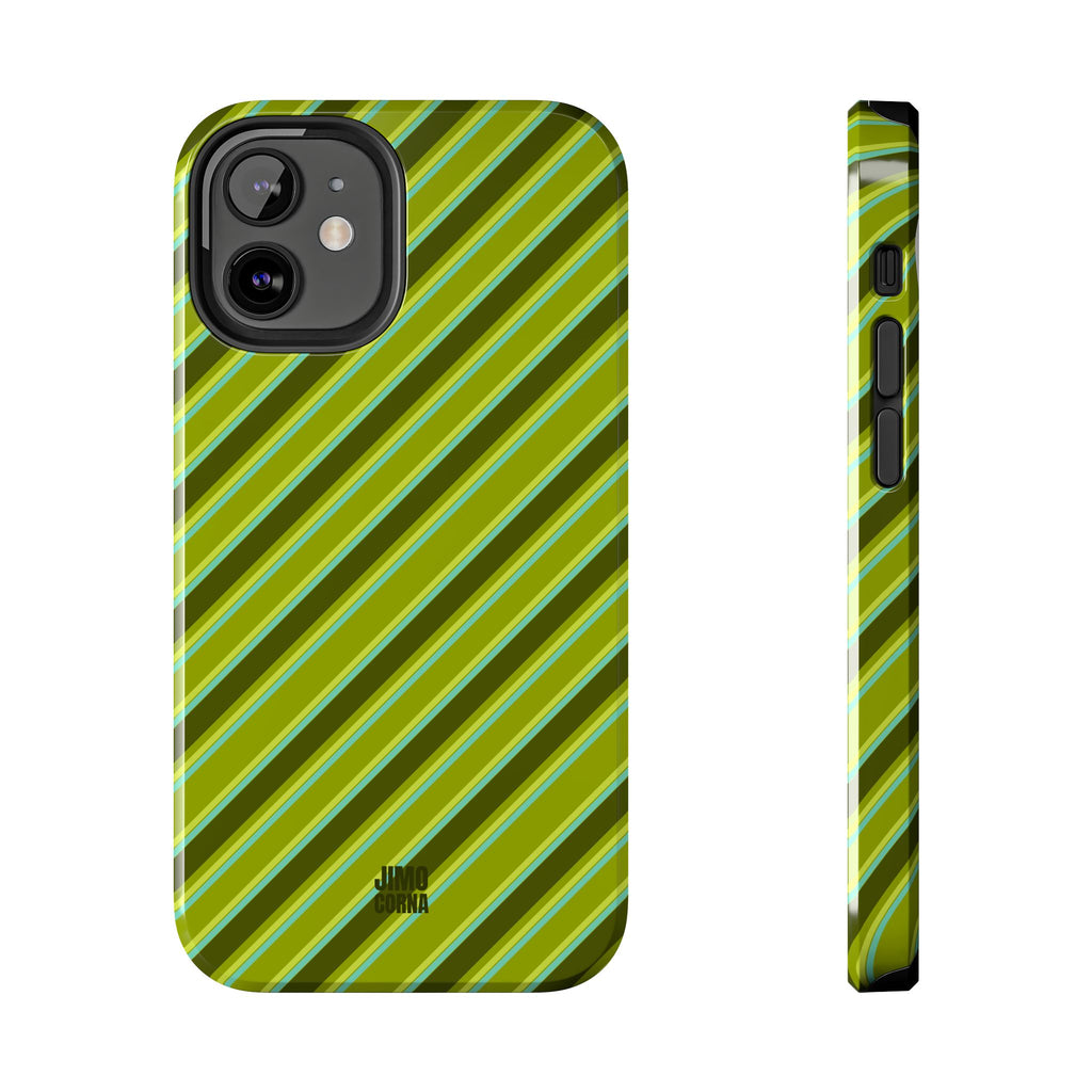 Angelina Stripes | Olive - iPhone Case