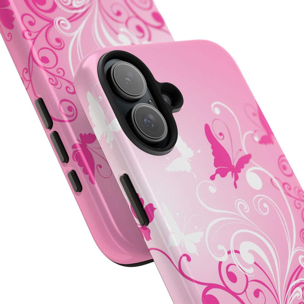Pink Flutter Garden iPhone Case