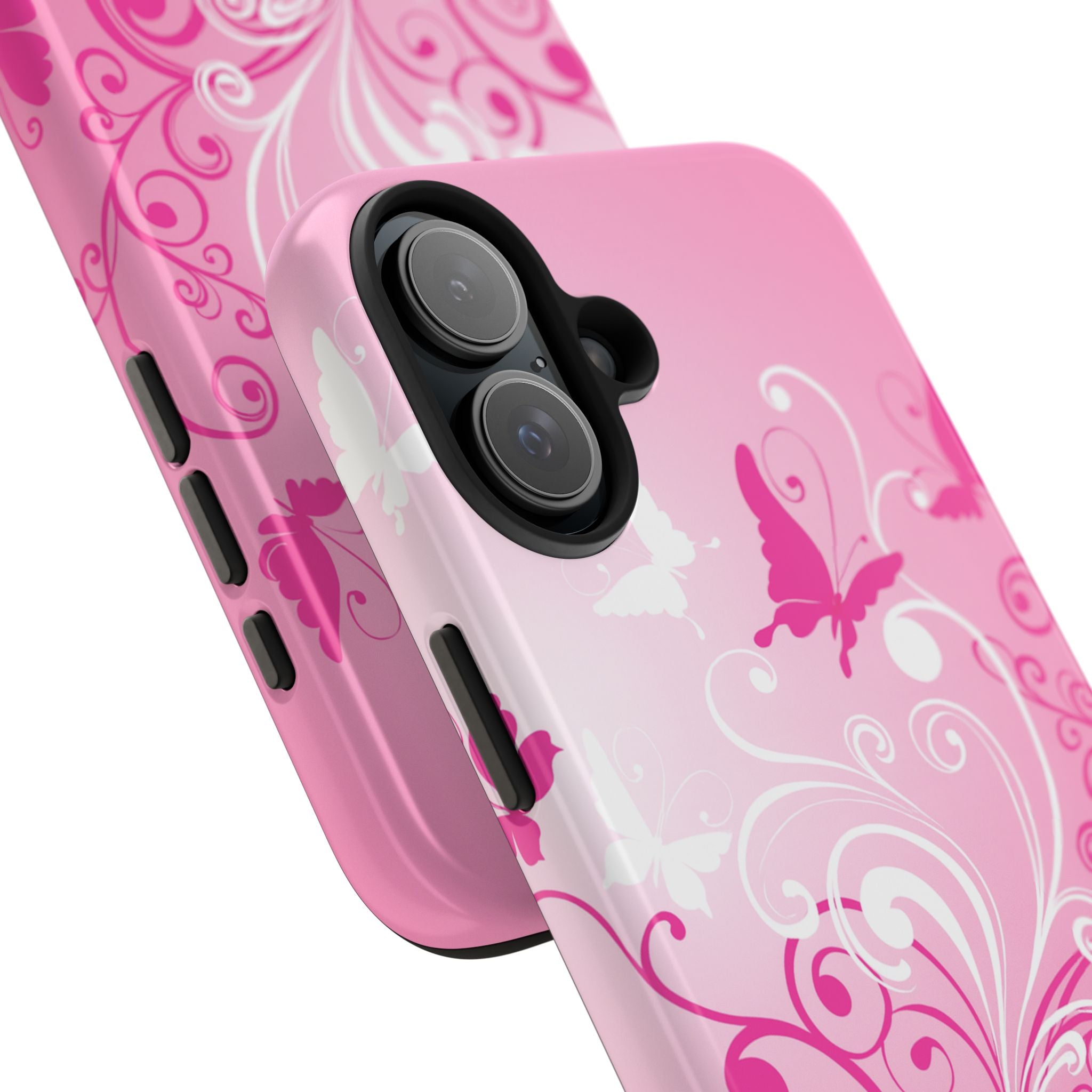 Pink Flutter Garden iPhone Case