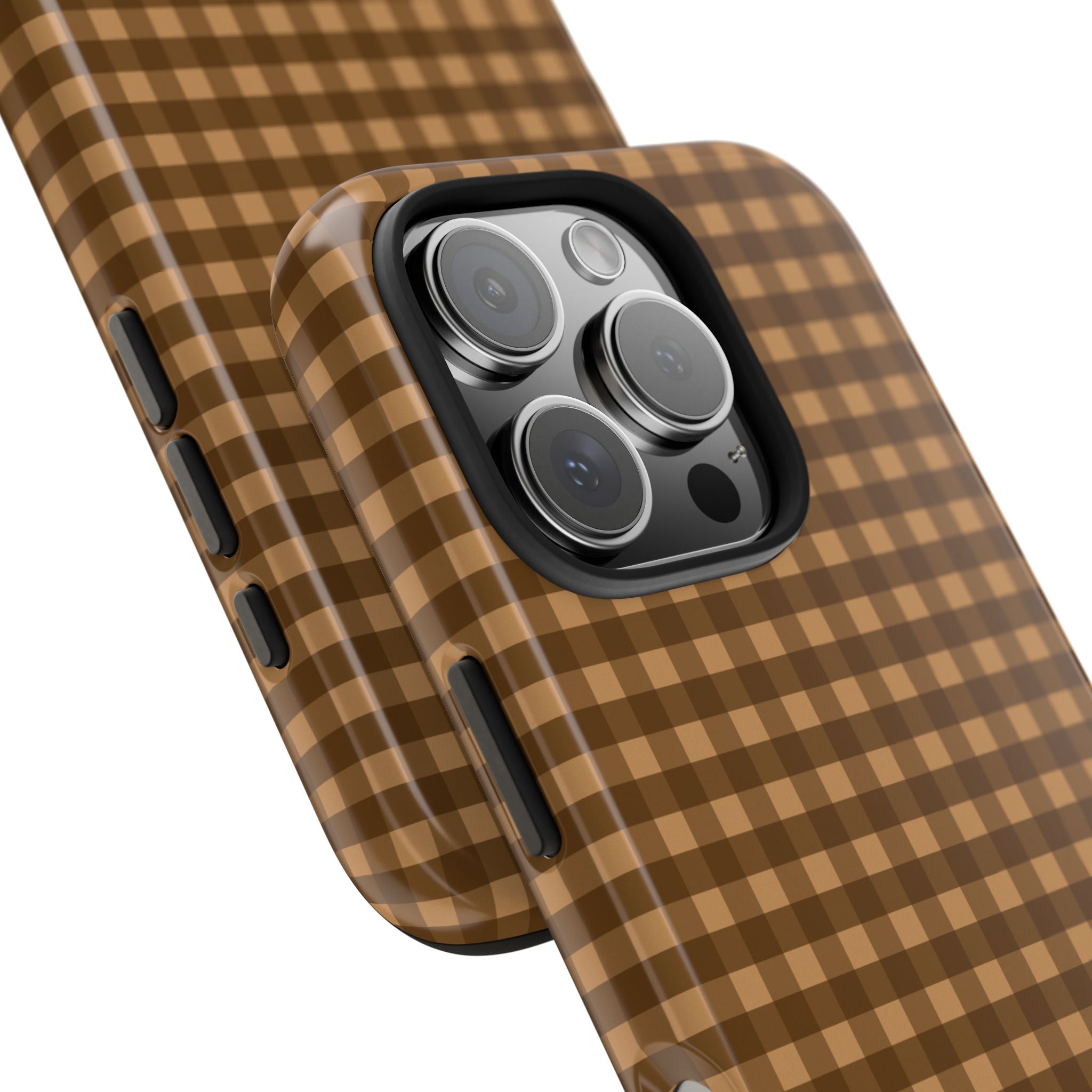 Farm Gingham iPhone Case | Brown