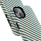 Asymmetrical Lines MagSafe iPhone Case | Blue and Brown