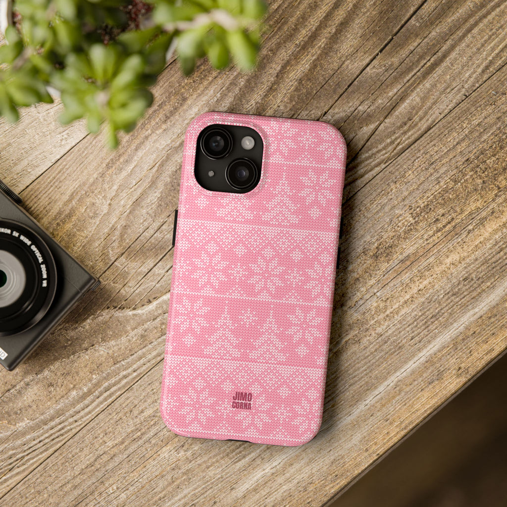 Holiday Knit | Pink iPhone Case