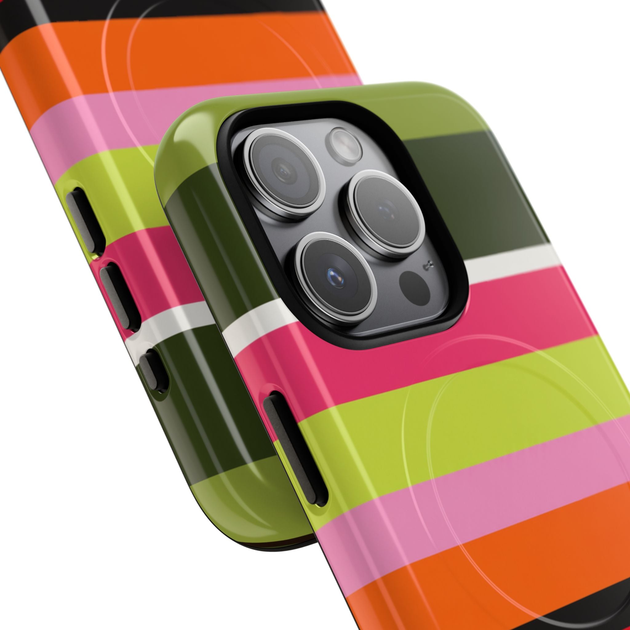 Berry Citrus Stripe MagSafe iPhone Case