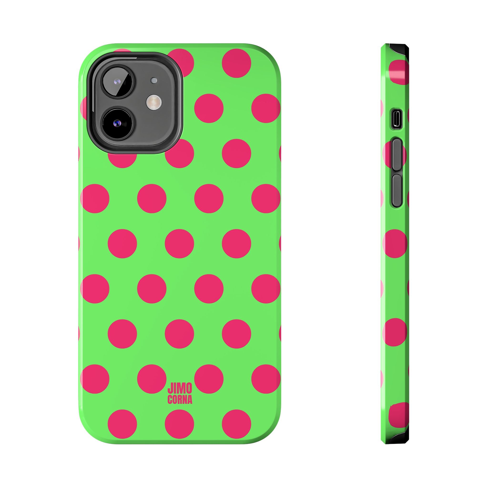 Big Polka Dot | Green and Pink
