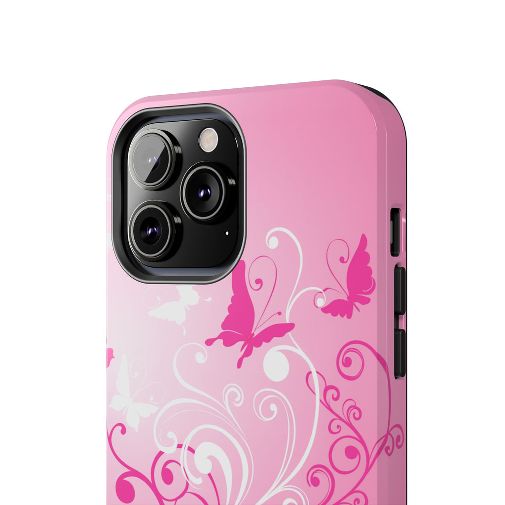 Pink Flutter Garden iPhone Case
