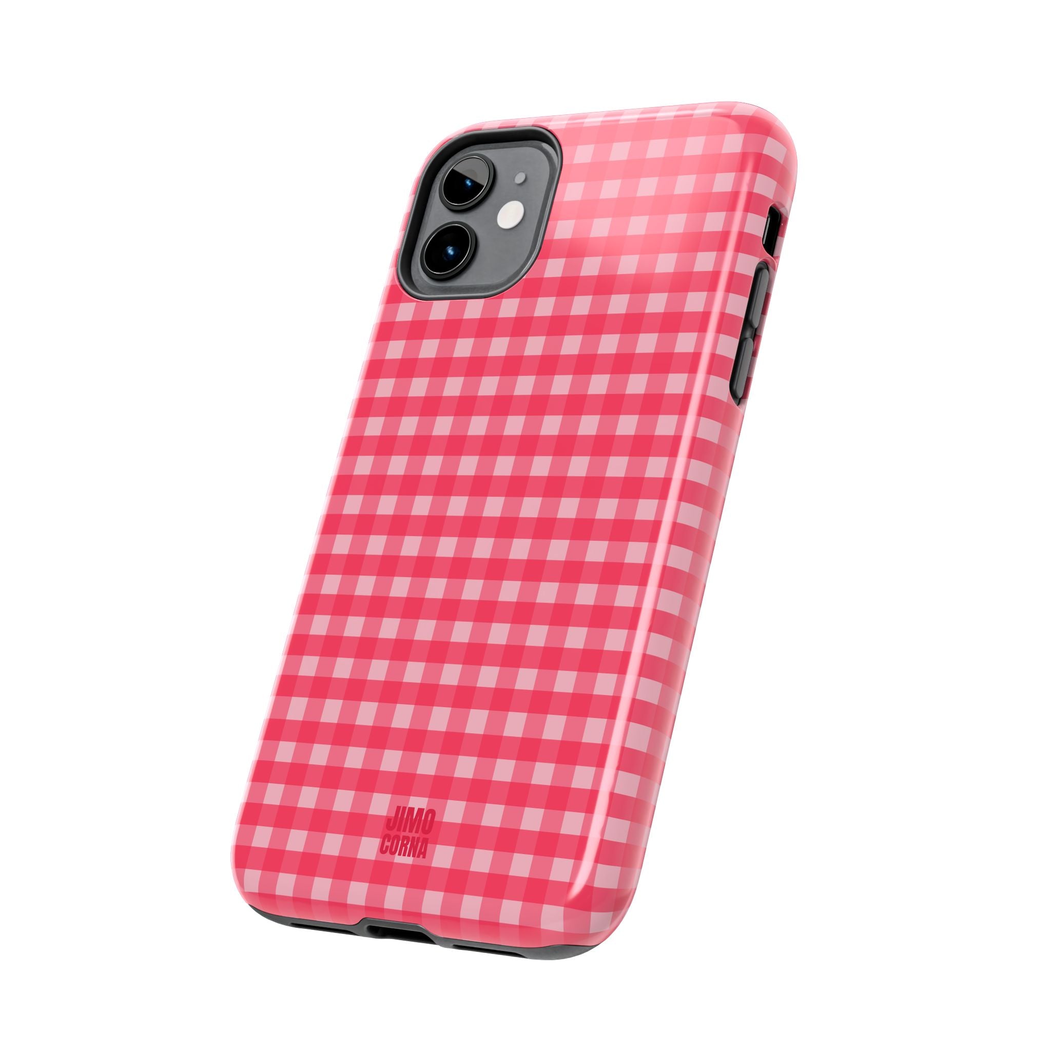 Farm Gingham iPhone Case | Hot Pink