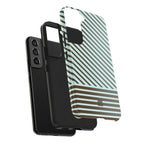 Asymmetrical Lines Samsung Galaxy Case | Blue and Brown