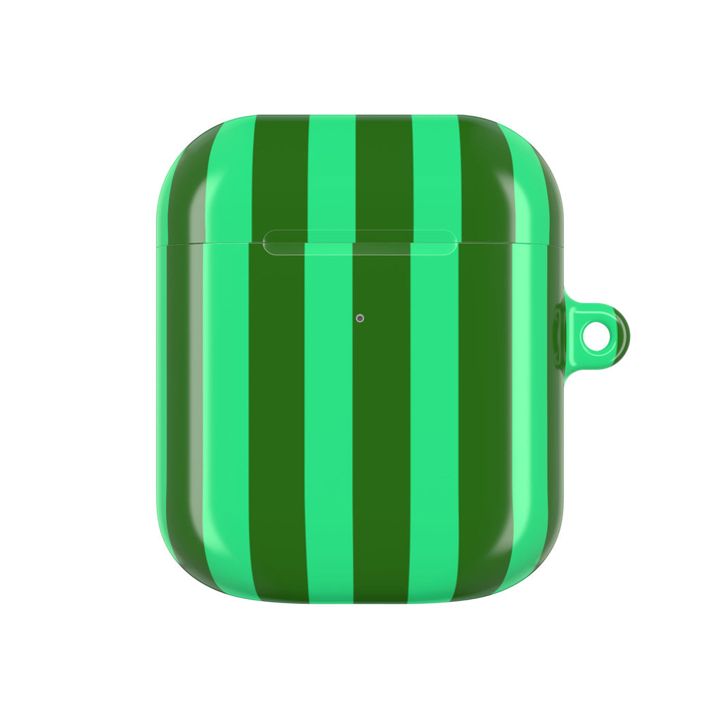 Bold Stripes AirPods Case | Olive Green