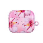Pink Hibiscus AirPods Case
