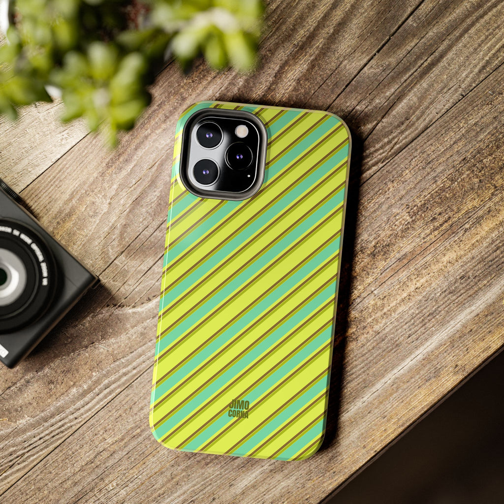 Angelina Stripes | Green - iPhone Case