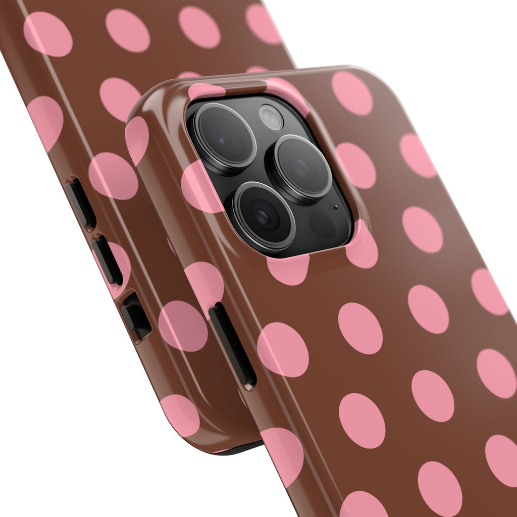 Big Polka Dot | Brown and Pink