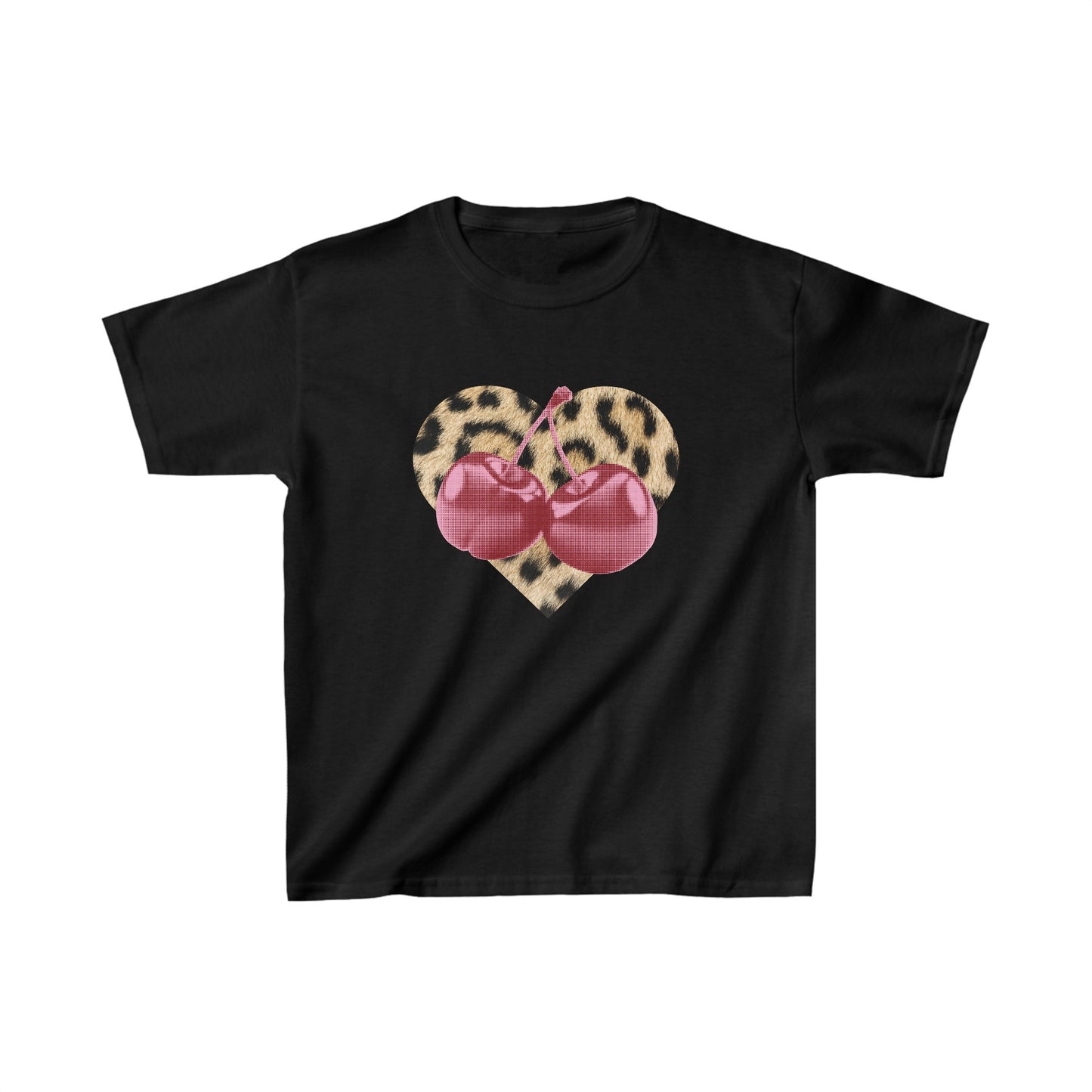 Leopard Cherry Baby Tee