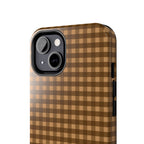 Farm Gingham iPhone Case | Brown