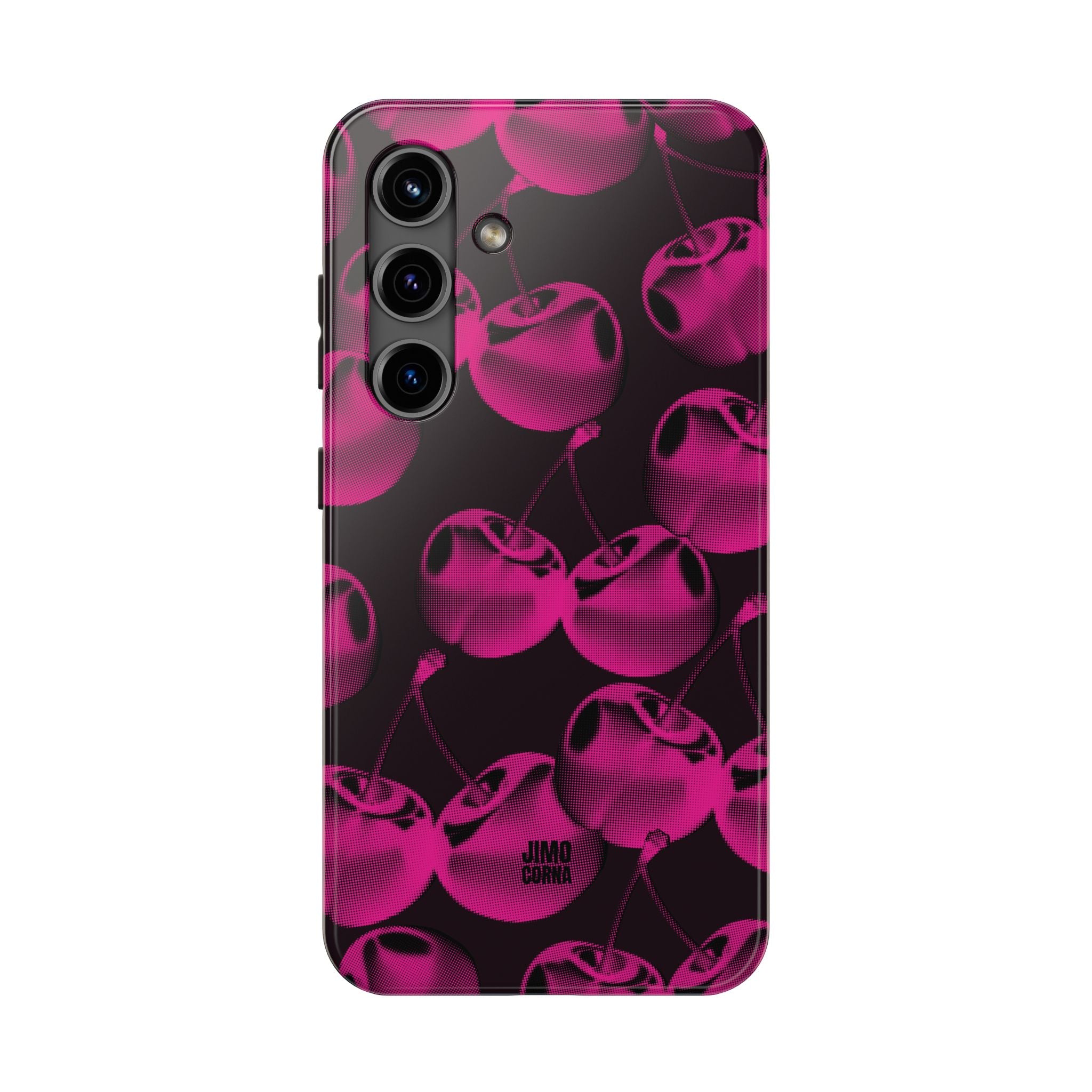 Hot Pink Retro Cherries