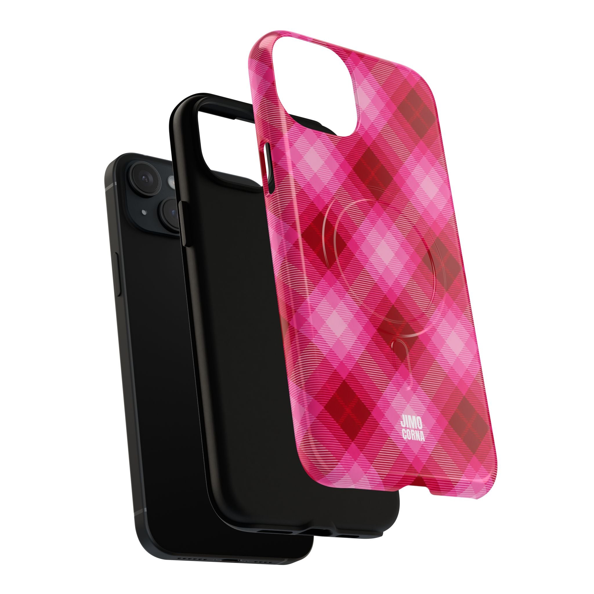 Pink Picnic Plaid MagSafe iPhone Case