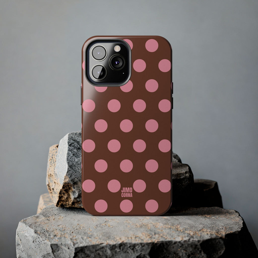 Big Polka Dot | Brown and Pink