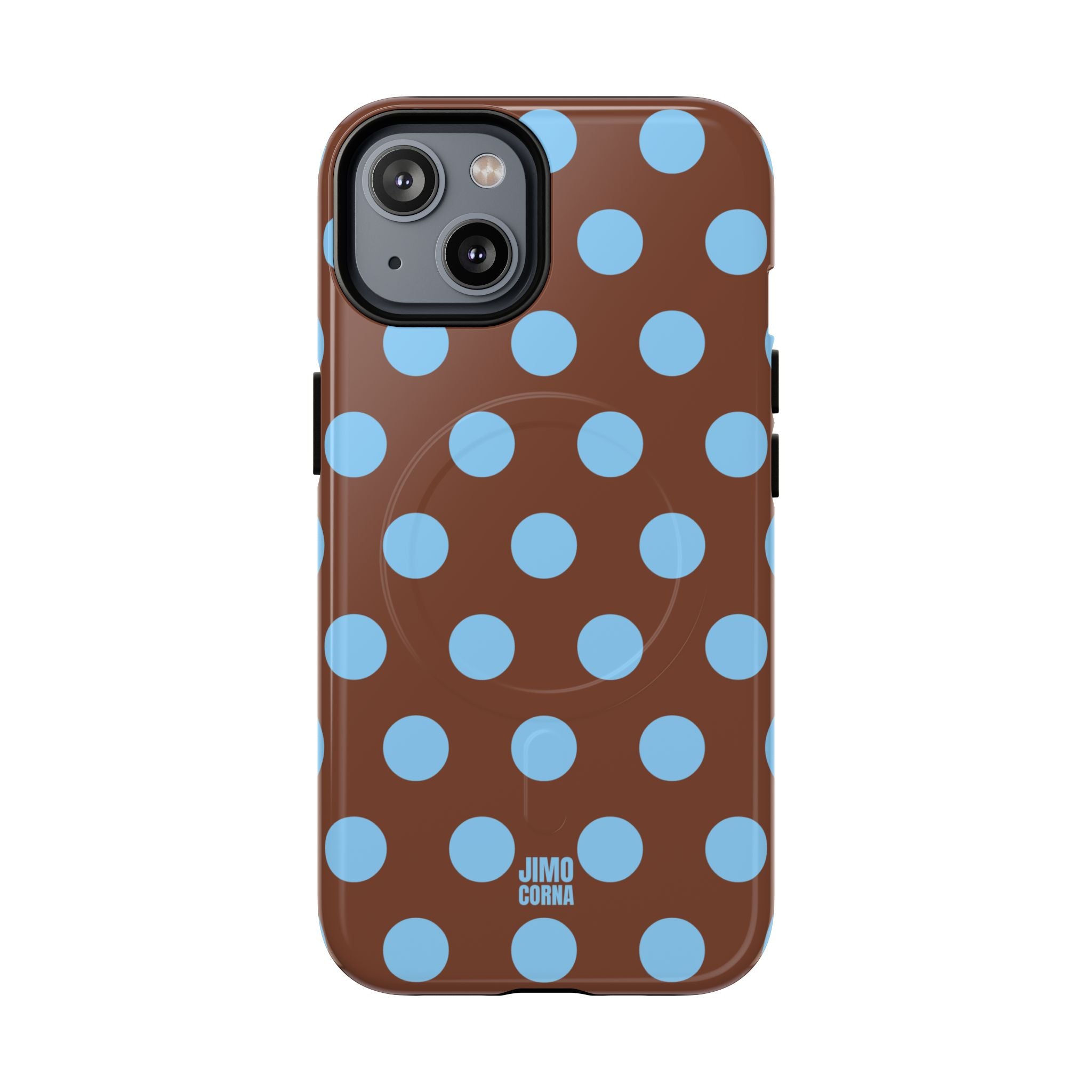 Big Polka Dot | Brown and Blue