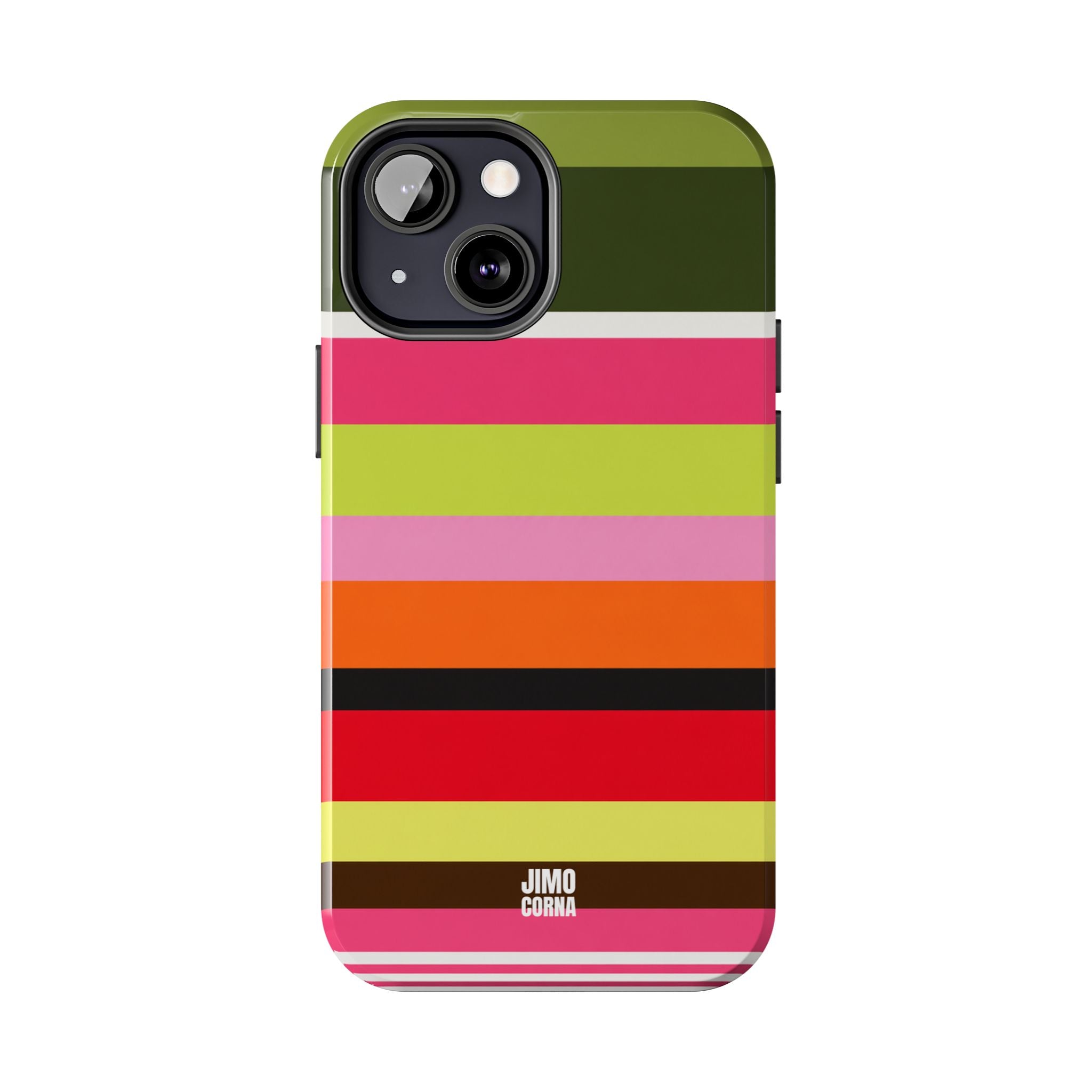 Berry Citrus Stripe iPhone Case