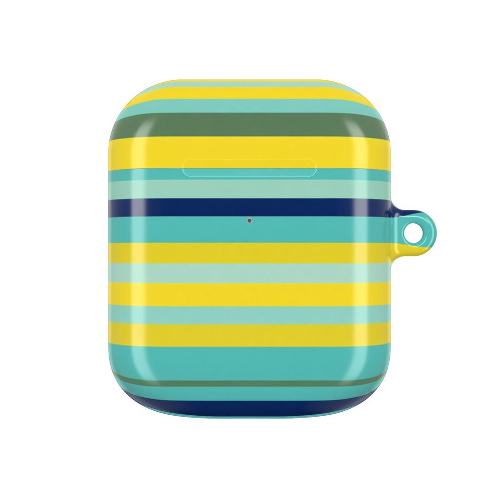 Blue Lemon Stripe AirPods Case