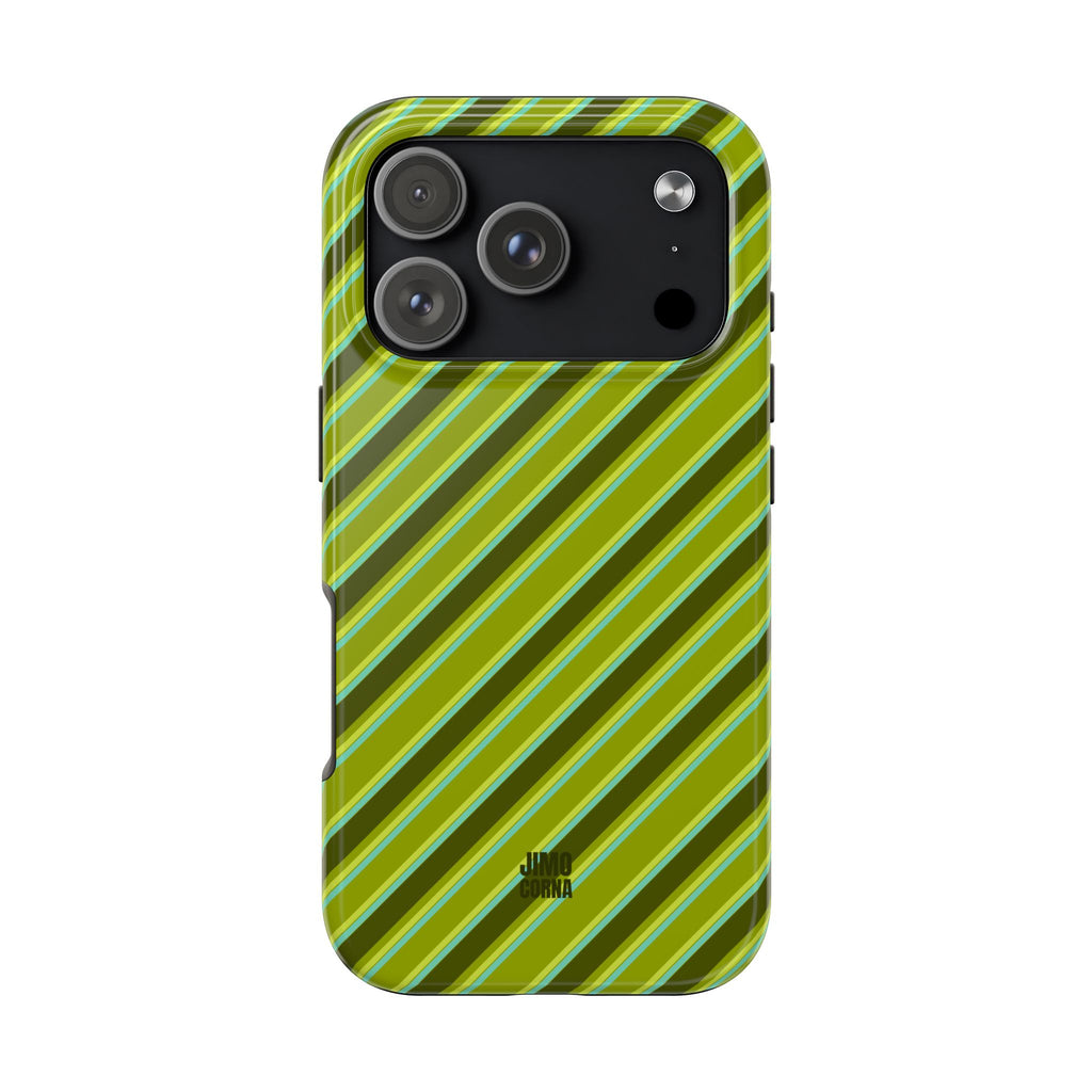 Angelina Stripes | Olive - iPhone Case