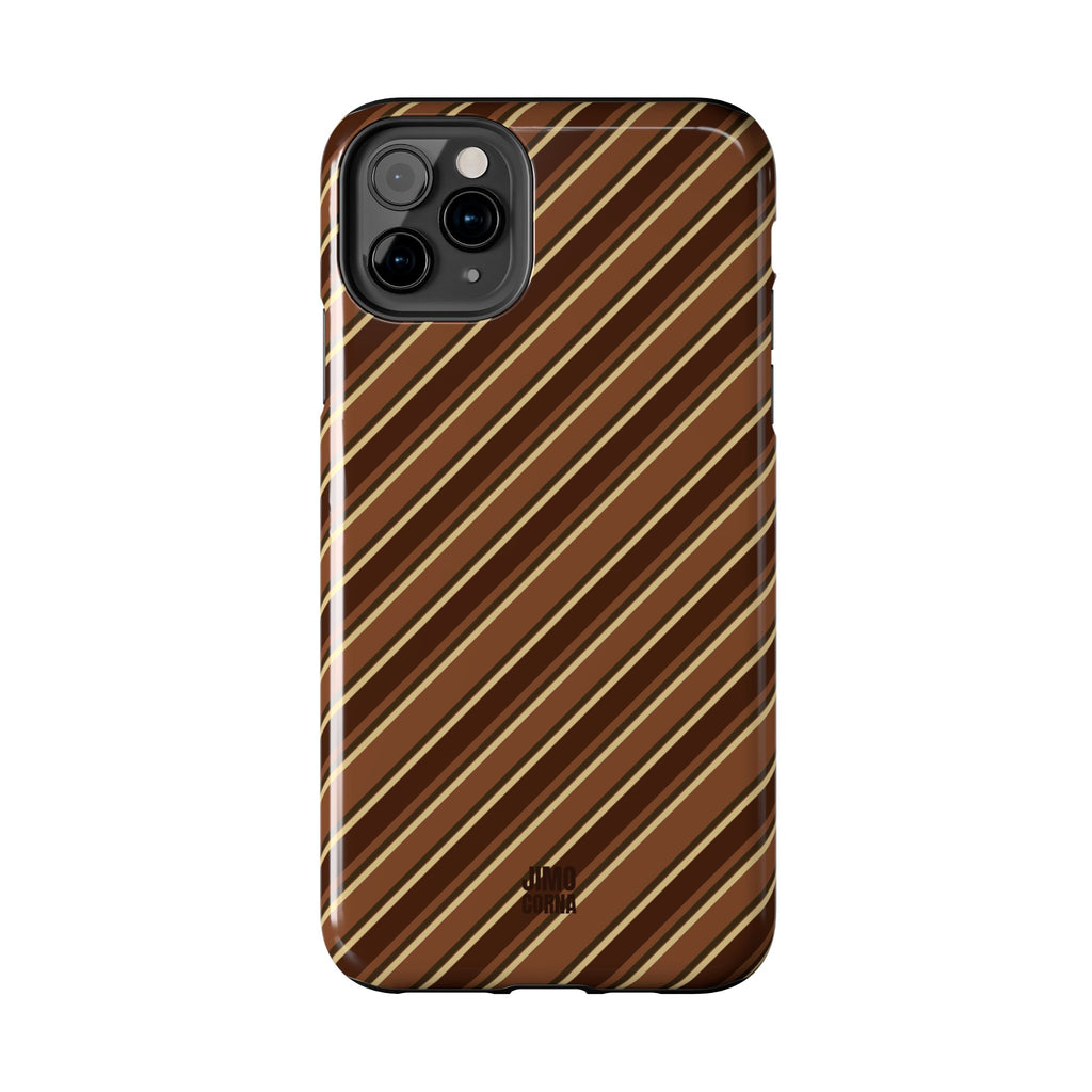 Angelina Stripes | Brown - iPhone Case